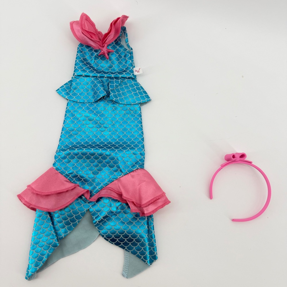 American Girl WellieWishers Mermaid Outfit Kids Blue Pink Marvelous Mermaid